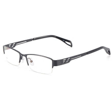 Load image into Gallery viewer, Men Metal Half Rim Prescription Eyeglass Frame Rectangular Spectacles For Optical Lenses Myopia Presbyopia Progressive