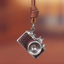 Carica l'immagine nel visualizzatore di Gallery, Collana da uomo, 2017 nuovi gioielli, maxi collana con ciondolo con fotocamera, girocollo da uomo e donna, collana in vera pelle, collier, collares, kolye 