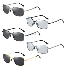 Load image into Gallery viewer, Men Photochromic Foldable Sunglasses with Polarized Lens Metal Frame Discolor Goggles Protection Anti-Fatigue Eyewear