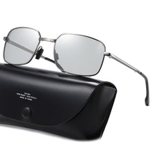 Load image into Gallery viewer, Men Photochromic Foldable Sunglasses with Polarized Lens Metal Frame Discolor Goggles Protection Anti-Fatigue Eyewear