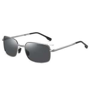 Men Photochromic Foldable Sunglasses with Polarized Lens Metal Frame Discolor Goggles Protection Anti-Fatigue Eyewear