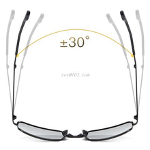 Load image into Gallery viewer, Men Photochromic Foldable Sunglasses with Polarized Lens Metal Frame Discolor Goggles Protection Anti-Fatigue Eyewear