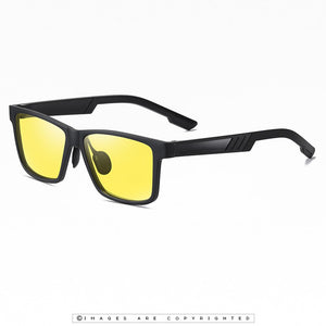 Men Polarized Sunglasses Gangster Black Dark Lens Flat Top Biker TR90 Glasses