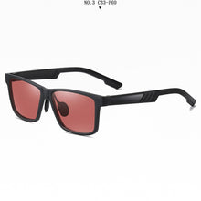 Load image into Gallery viewer, Men Polarized Sunglasses Gangster Black Dark Lens Flat Top Biker TR90 Glasses