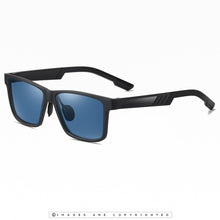 Load image into Gallery viewer, Men Polarized Sunglasses Gangster Black Dark Lens Flat Top Biker TR90 Glasses