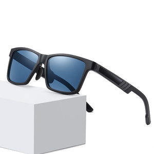 Men Polarized Sunglasses Gangster Black Dark Lens Flat Top Biker TR90 Glasses