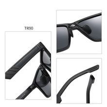 Load image into Gallery viewer, Men Polarized Sunglasses Gangster Black Dark Lens Flat Top Biker TR90 Glasses