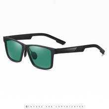 Load image into Gallery viewer, Men Polarized Sunglasses Gangster Black Dark Lens Flat Top Biker TR90 Glasses