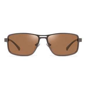 Men Polarized Sunglasses Gangster Dark Lens Flat Top Biker TR90 Metal Glasses