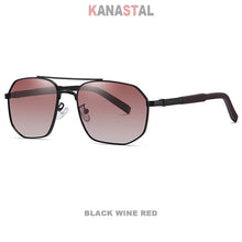 Load image into Gallery viewer, Men Polarized Sunglasses UV400 Metal Bicolor Polygon Eyeglasses Frames Eyewear Driving Fishing Outdoor Cycling Sun Glasses Retro