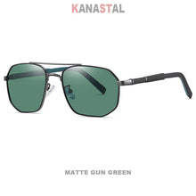 Load image into Gallery viewer, Men Polarized Sunglasses UV400 Metal Bicolor Polygon Eyeglasses Frames Eyewear Driving Fishing Outdoor Cycling Sun Glasses Retro