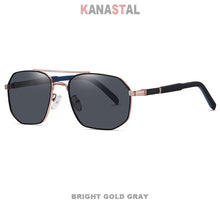 Load image into Gallery viewer, Men Polarized Sunglasses UV400 Metal Bicolor Polygon Eyeglasses Frames Eyewear Driving Fishing Outdoor Cycling Sun Glasses Retro