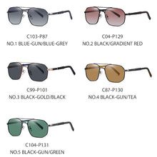 Load image into Gallery viewer, Men Polarized Sunglasses UV400 Metal Bicolor Polygon Eyeglasses Frames Eyewear Driving Fishing Outdoor Cycling Sun Glasses Retro