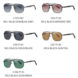 Men Polarized Sunglasses UV400 Metal Bicolor Polygon Eyeglasses Frames Eyewear Driving Fishing Outdoor Cycling Sun Glasses Retro