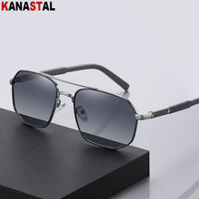 Load image into Gallery viewer, Men Polarized Sunglasses UV400 Metal Bicolor Polygon Eyeglasses Frames Eyewear Driving Fishing Outdoor Cycling Sun Glasses Retro