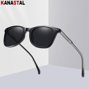 Men Polarized Sunglasses UV400 TR90 Pin Square Frame Sunshade Eyewear Outdoor Sport Traveling Driving Sun Glasses Women Fashion
