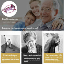 Load image into Gallery viewer, Men Portable Ultralight PC Frame Anti-UV Blue Rays Folding Reading Glasses Flat Mirror Eyewear Presbyopia Eyeglasses
