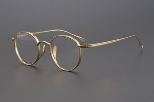 Men Pure Titanium Glasses Oval Women Vintage Japan Myopia Optical Prescription Eyeglasses Frames Clear Small Eyewear Oculos