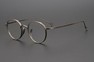 Men Pure Titanium Glasses Oval Women Vintage Japan Myopia Optical Prescription Eyeglasses Frames Clear Small Eyewear Oculos