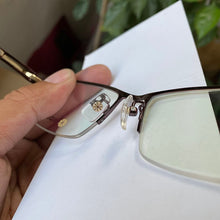 Load image into Gallery viewer, Men Pure Titanium Half Rim Spectacles Coffee