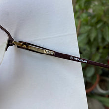 Load image into Gallery viewer, Men Pure Titanium Half Rim Spectacles Coffee