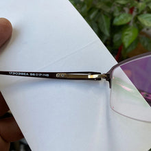 Load image into Gallery viewer, Men Pure Titanium Half Rim Spectacles Coffee