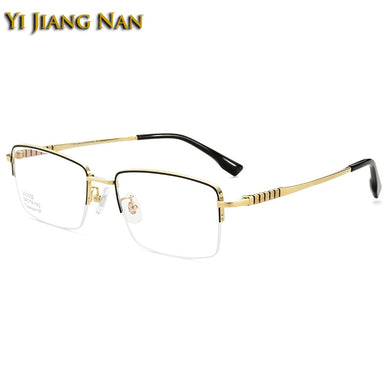 Men Pure Titanium IP Plating Eyeglasses  Optical Prescription Glasses Frame Light Spectacle Eyewear Not Lose Color
