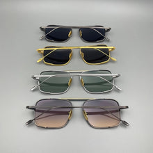 Load image into Gallery viewer, Men Pure Titanium Rectangle Quality  Sunglasses Can do Myopia Lens Sun Glasses