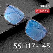 Load image into Gallery viewer, Men Pure Titanium Ultra Light  TR90 Big Face Full Frame Square Glasses Frame Myopia Prescription Glasses Frame 8908