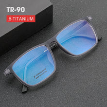 Load image into Gallery viewer, Men Pure Titanium Ultra Light  TR90 Big Face Full Frame Square Glasses Frame Myopia Prescription Glasses Frame 8908