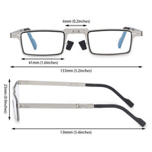 Load image into Gallery viewer, Men Reading Portable Anti Eyestrain Presbyopia Eyeglasses Blue Light Blocking Readers Glasses Foldable Reading Glasses