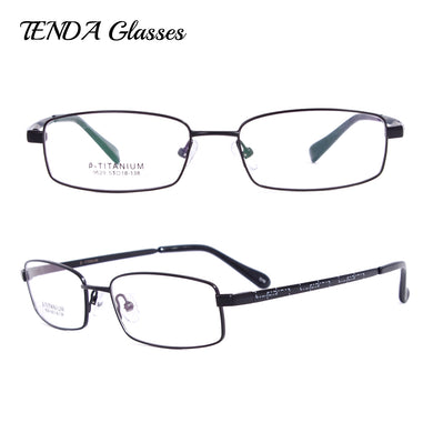 Men Rectangular Memory Flexible Eyeglasses Frames Titanium Eyewear For Prescription Lens Reading