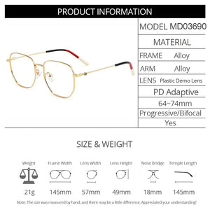Men Retro Square Titanium Alloy Big Glasses Frame For Myopia Prescription Eyeglasses Women Spectacles Frame MD03690