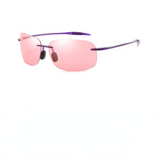 Load image into Gallery viewer, Men Rimless Sunglasses Driving Shades Outdoor Sport Fishing Sun Glasses Ultralight  Frame Photochrome Sonnenbrille UV400
