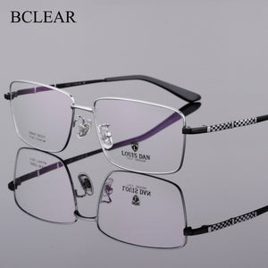 Men Square Big Face Frame Pure Titanium Eyeglasses Frame Business Casual Super Light Quality Male Prescription Septacles Frames