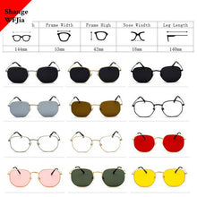 Carica l&#39;immagine nel visualizzatore di Gallery, Occhiali da sole da uomo Occhiali da sole esagonali Occhiali da pesca con montatura in metallo Occhiali da vista grigio oro lentes de sol hombre UV400 