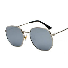 Carica l&#39;immagine nel visualizzatore di Gallery, Occhiali da sole da uomo Occhiali da sole esagonali Occhiali da pesca con montatura in metallo Occhiali da vista grigio oro lentes de sol hombre UV400 