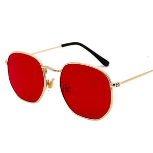 Occhiali da sole da uomo Occhiali da sole esagonali Occhiali da pesca con montatura in metallo Occhiali da vista grigio oro lentes de sol hombre UV400 