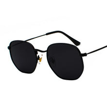 Carica l&#39;immagine nel visualizzatore di Gallery, Occhiali da sole da uomo Occhiali da sole esagonali Occhiali da pesca con montatura in metallo Occhiali da vista grigio oro lentes de sol hombre UV400 
