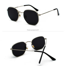 Carica l&#39;immagine nel visualizzatore di Gallery, Men Sunglasses Hexagon Sunglasses  Women Metal Frame Fishing Glasses Gold tea Eyewear UV400 womens   shades for women