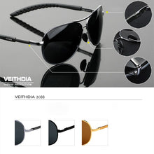Carica l&#39;immagine nel visualizzatore di Gallery, Men Sunglasses VEITHDIA Polarized UV400 Brand Designer Outdoor Driving Sports Cycling Eyewear Sun Glasses For Male 3088
