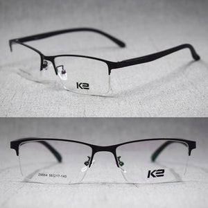 Men TR90 Lightweight Myopia Eyeglass Frames Alloy Half Rimless Metal Glasses Optical Brand Spectacles Z8864