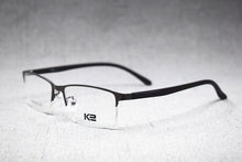 Load image into Gallery viewer, Men TR90 Lightweight Myopia Eyeglass Frames Alloy Half Rimless Metal Glasses Optical Brand Spectacles Z8864