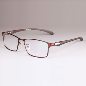 Men Titanium Alloy Eyeglasses Frame for Men Eyewear Flexible Temples Legs IP Electroplating Alloy Material,Full Rim and Half Rim