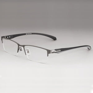 Men Titanium Alloy Eyeglasses Frame for Men Eyewear Flexible Temples Legs IP Electroplating Alloy Material,Full Rim and Half Rim