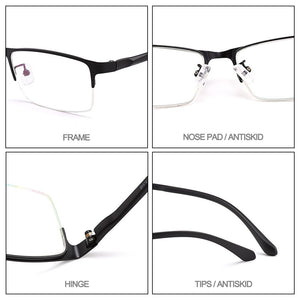 Occhiali da vista da uomo senza montatura in lega di titanio per uomo Occhiali da vista Aste flessibili Gambe Galvanotecnica IP S61006 