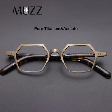 Men Titanium Glasses Frame Square Japan  Myopia Optical Prescription Acetate Eyeglasses Retro Small  Eyewear