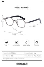 Load image into Gallery viewer, Men Titanium Glasses Frame Square Japan  Myopia Optical Prescription Acetate Eyeglasses Retro Small  Eyewear
