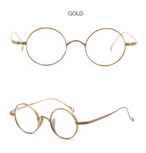Load image into Gallery viewer, Men Titanium Round Glasses Women Vintage Japan Myopia Optical Prescription Eyeglasses Frames Clear Small Eyewear Oculos