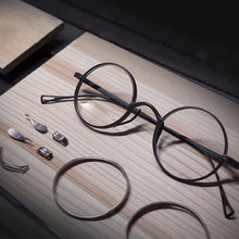 Load image into Gallery viewer, Men Titanium Round Glasses Women Vintage Japan Myopia Optical Prescription Eyeglasses Frames Clear Small Eyewear Oculos